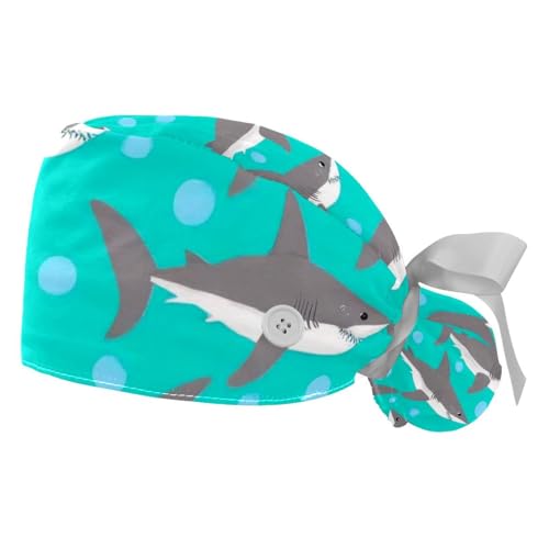 Paquete de 2 gorros quirúrgicos para mujer, gorro de enfermera de flores retro, ajustable, pelo largo, Multicolor 13, Medium Paquete de 2 gorros quirúrgicos para mujer, gorro de enfermera de flores retro, ajustable, pelo largo, Multicolor 13, Medium