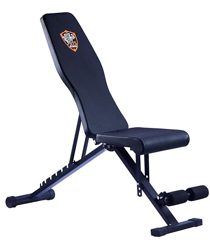 Banco Regulável de Academia 3 em 1, Supino Reto, Inclinado e Declinado, Dobrável, Estrutura em Aço, Preto ITS Fitness