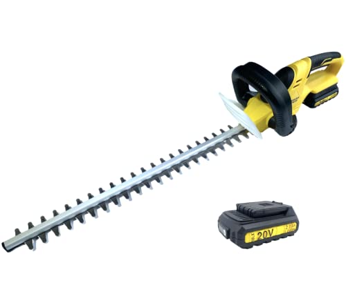 Nemura Taille-Haies sans Fil 20V - avec Protège Guide et Protège Lame - Poignée Soft Grip - 51cm de Longueur de Coupe - Moteur Brushless - Batterie 2Ah - 2,5 kg - Marque Française
