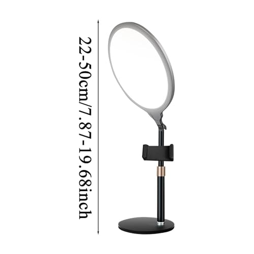 Aro de luz con soporte de teléfono y pantalla completa regulable sin parpadeos 6