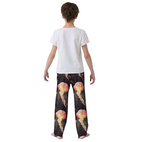 Jellyfish Long Pajama Pants Elastic Waist PJ Bottoms with Pockets S A1104364