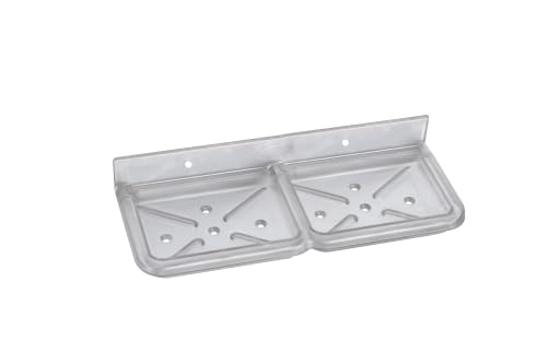 Image of RAB ABS Plastic Organizer | Double Soap Dish | Space Saving Wall Mounted Bathroom Utility Holder (Code:- U- 318, Soap Dish Double, Pack of 1 Piece)