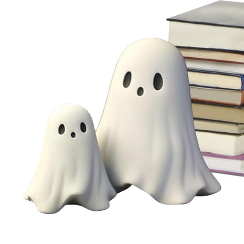 Zibeem Figuras de resina fantasma, estatua de fantasma de resina espeluznante para Halloween, figuras decorativas para estantería, chimenea, alféizar de la ventana, armario de TV, escritorio