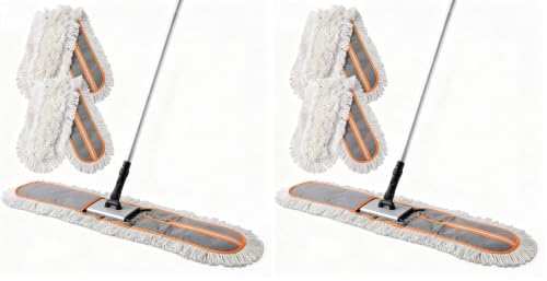 Image of CLEANHOME 36 inch Commercial Dust Mops for Floor Cleaning,Grey (Pack of 2)