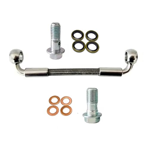 Tubo de freno hidráulico M8 M10 de 60cm con conducto de 90 grados para moto