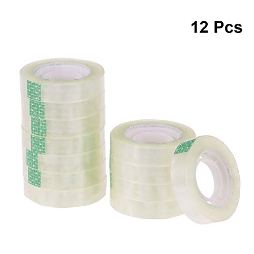 NUOBESTY 12 peças, fita transparente, material de escritório para crianças, escritório, escola, arti