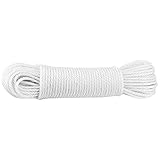 MAGT Cuerda para Tender Ropa, 20M Cuerdas para Tender La Ropa Cuerda Trenzada para Tender Ropa Cuerda para Tender la Ropa Cuerda para Colgar Cuerda De Acampada Blanca