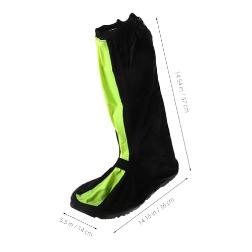 Cubiertas antideslizantes para zapatos YARNOW, protector de botas para ciclismo, diseño alto, ligero y resistente al desgaste, calzado impermeable para deportes al aire libre, verde fluorescente miniatura 2