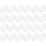 NUOBESTY 25 Stück Teiliges Leere Wasserfarben paletten aus Kunststoff Halbe Farbnäpfe Wiederverwendbar Transparente Farbbehälter für Künstler Malpalette zur DIY Aquarell Ölfarbmischung