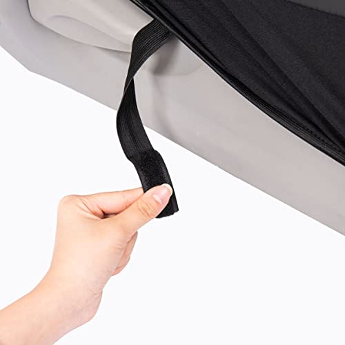 Bdk Black Leopard Car Seat Covers For Front Seats, Animal Print Front Seat Cover Set With Matching Headrest, Sideless Design For Easy Installation, Fits Most Car Truck Van And Suv, (Pack Of 2) #TOP5