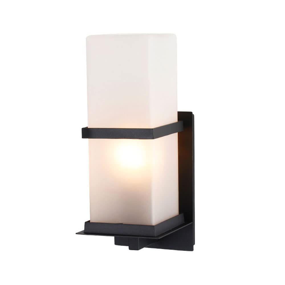 KXEcoLife Chinese Outdoor Wall Light Light/Lantern, with Seeded Glass Waterproof E26 Sconce Lighting Fixture Socket Lamp Garden Terrace Balcony