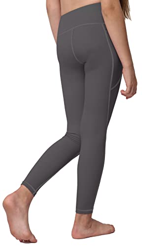 AENLLEY Meninas Leggings Ativas de Ioga com 2 Bolsos – Calças de Ioga para Treino Infantil para Atle