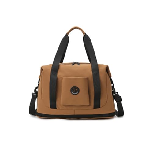 Sac de sport marron pour femme avec compartiment de séparation humide et sèche
