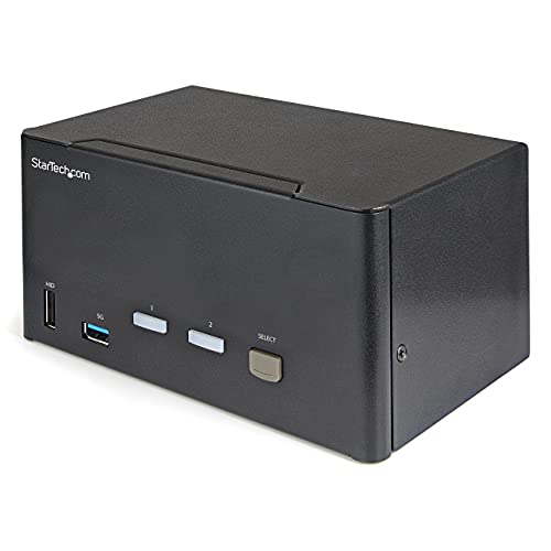Image of StarTech 2-Port Triple DisplayPort KVM, 4K 60Hz UHD HDR, USB 3.0 Hub, TAA