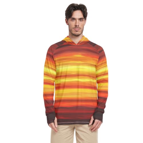 Protection solaire UPF 50 + sweat homme à manches longues respirant rouge