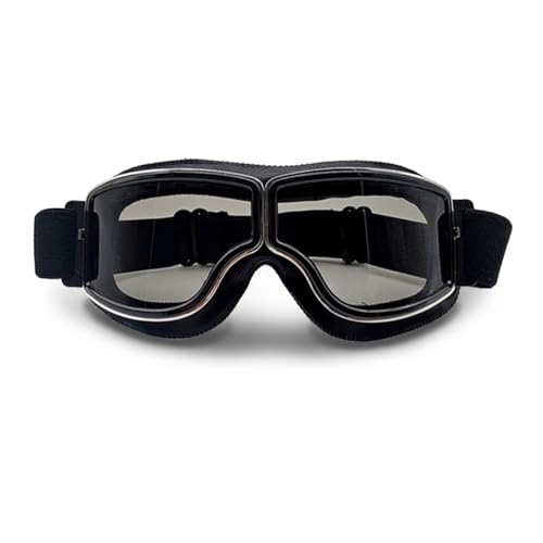 Galenecx Motorradbrille, PU Leder Brilles Staubdicht Motocross Brille, Motorradhelm Brilles Winddicht, Vintage Motocross Brille, Für Motorcycle Bike Outdoor-Sportarten