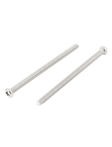 Image of uxcell M2.5 x 40mm 304 Stainless Steel Phillips Round Head Screws Bolt 60pcs