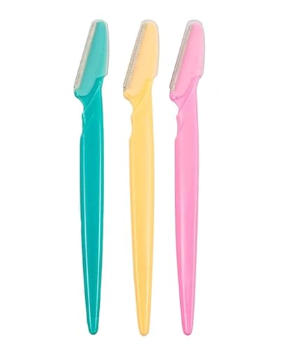 Image of AVNISH Facial Razors for Women | Instant Hair Removal | Glowing Skin | Reusable Single-Blade Dermaplaning Razor | Washable Non Slip Handle Easy to Use Eyebrows, | Smooth Shave (Multicolor)