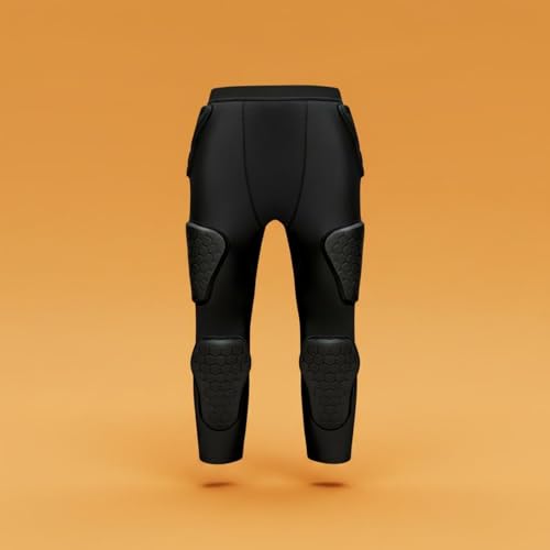 Malla 3/4 con rodilleras para fútbol y deportes en color negro talla YM 4