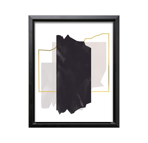 Poster Master Abstract Fragments Canvas - Golden Border Print -