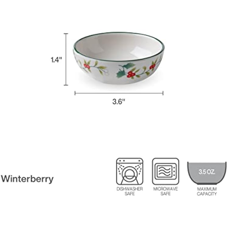 Pfaltzgraff Winterberry Season's Greetings Serving Tray with Dip Bowl, 2 Piece, Multicolored