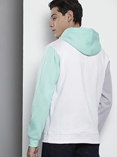 Image of The Indian Garage Co Men Regular Fit Placement Embroidery Overhead Hooded Sweatshirt
