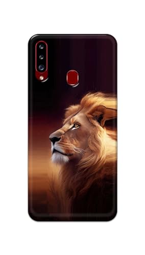 Image of PRINTFIDAA Plastic Printed Hard Back Cover Case For Samsung Galaxy A20S Back Cover (Danger Lion) -112, Multi