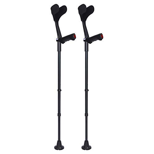Buy MFJFHK Cane Ergodynamic Forearm Crutches/Black/Lightest Crutch with an Integrated Shock
