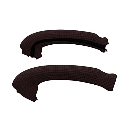 Image of FORCHEER Office Chair Armrest Cover Stretchable Water Resistant Spandex Stretch Jacquard Computer Office Chair Arm Pad Covers Chair Slipcover for Desk Chairs Arm 2P-Dark Brown
