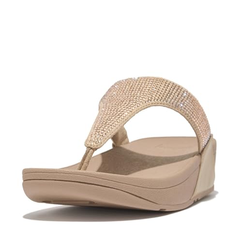Image of FitFlop Lulu Crystal Embellished Toe-Post Sandals