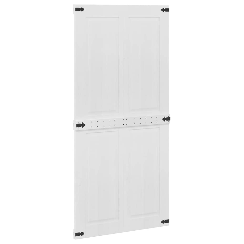 Porta scorrevole bianca in legno 100x210 cm per camera da letto, porta scorrevole interna con meccanismo scorrevole, design salvaspazio per interni, facile da montare