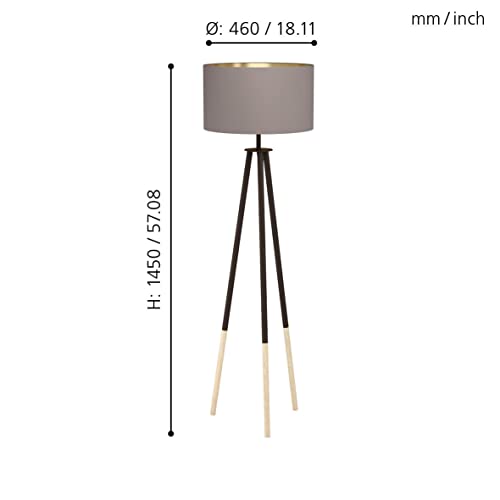 Eglo Bird Lampada a Stelo in Legno, 60 W, Marrone