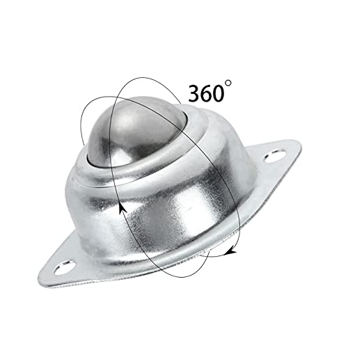 16Pcs 1” Roller Ball Transfer Bearings, 360º Rotation Universal Ball Casters, 400Lbs Carbon Steel Round Ball Transfer Unit for Conveyor, Roller Stand, Transmission, Furniture