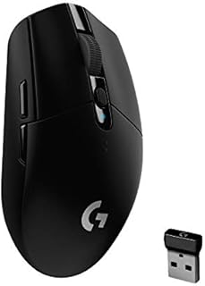 Logitech G305 LIGHTSPEED Wireless Gaming Mouse, Hero 12K Sensor, 12,000 DPI, Lightweight, 6 Programmable Buttons, 250h Battery Life, On-Board Memory, PC/Mac - Black