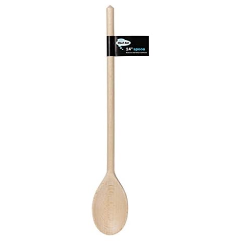 Chef Aid 14 Inch Wooden Spoon for Cooking Cover