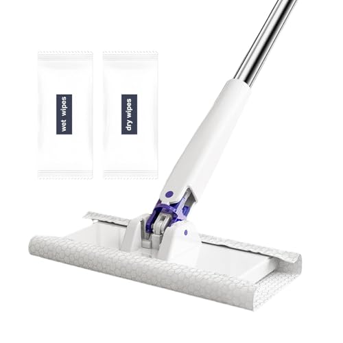 Fregona de metabolismo automática, fregona de metabolismo automática, fregona de polvo plana giratoria de 360° | Pequeña fregona sin compatible con toallas faciales