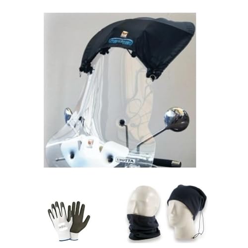 DESCRIZIONE E CARATTERISTICHE PRODOTTO: - Paracquaria universale per tutti gli scooter e maxiscooter con parabrezza - Cappottina antipioggia e antivento universale per scooter e maxiscooter - Si aggancia e sgancia facilmente al parabrezza - Protezione da aria, acqua e sole - Sistema di copertura brevettato - Istruzioni-Montaggio-Paracquaria.pdf -OMAGGIO GUANTI DA LAVORO+GOLETTA PARACOLLO ANTRIFREDDO ANTIVENTO CHE DIVENTA CAPPELLO IN PILE