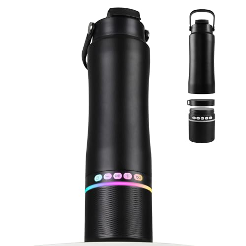 KAKULO Water Bottle with Portable Bluetooth Speaker...