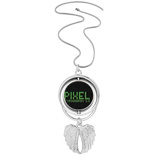 Collier ailes d'ange rotatif Pihel typographie 3.0 pour sublimer un décolleté terne