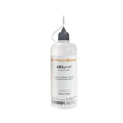 S-Polybond® ABS Professionale, 100 ml, Adesivo Speciale per ASA, ABS, Polyformage e Polyformage Plus, Processo di Saldatura a Freddo, Ottima Qualità, Prodotto in Germania