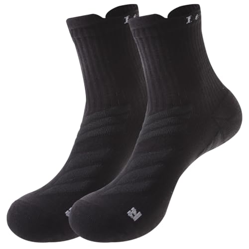 Image of LeaderKing 2 Or 4 Pairs Of Men's Breathable Buffer Running Socks 3d Non-Slip Sports Socks Moisture-Wicking Hiking Socks