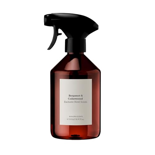 BOHORIA® Vaporisateur d'ambiance Bergamote & Bois de Cèdre - Spray Parfumé pour Hôtel 500 ml – Parfum d'intérieur pour une sensation d'hôtel boutique...