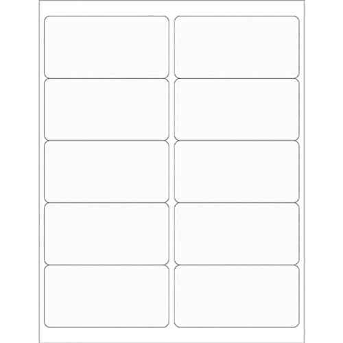 4 x 2 in. Clear Rectangle Laser Labels - Pack of 1000