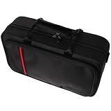 SUPVOX Estuche para Clarinete Negro de Tela Oxford, Resistente y Portátil Cremallera, Diseño Cuadrado y Protección Anti Golpes para Almacenamiento y Transporte Seguro de Instrumentos