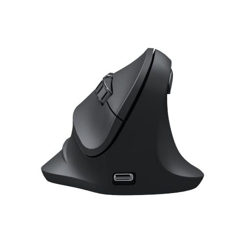 MOKURU Wireless Ergonomic Mouse, Supporting Bluetooth/2.4G Connection, Featuring 4 Buttons (Black) - image 1