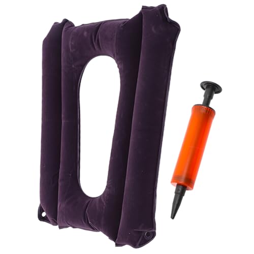 WRITWAA Cojín de Asiento Anti-presión Volar Asiento Inflable Seniors cojín antiescaras Cojines antiescaras cojín para Las llagas en la Cama Flocado Black