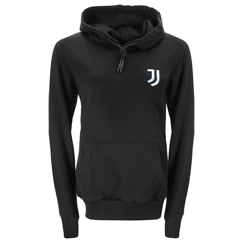 Juventus - Sweat à Capuche Big Logo, Produit Officiel, Sweat pour Femme, Noir, XXL