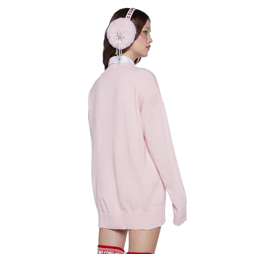 Dolls Kill Family Fables Oversized Sweater - Gingerbread Girl Graphic Knit Holiday Pullover2