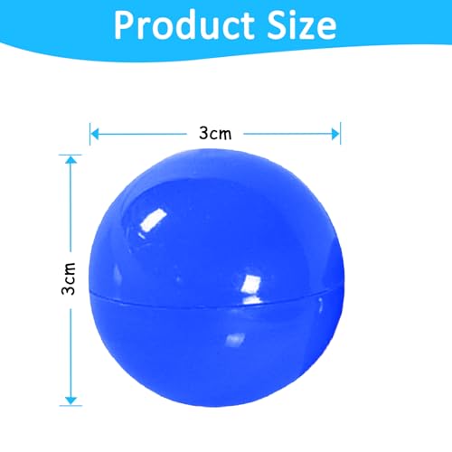 GOCUODE 50 Stück Lotterie Kugeln Bälle zum Öffnen Befüllen,3cm Tombola-Bälle,Lotterie-Hohlkugeln Kleine Befüllbare für Partygeschenke,Party Event Requisiten (Blau)