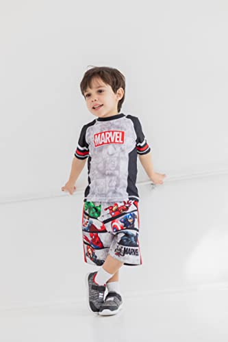Marvel Spider-Man Pullover Rash Guard and Swim Trunks Toddler to Big Kid